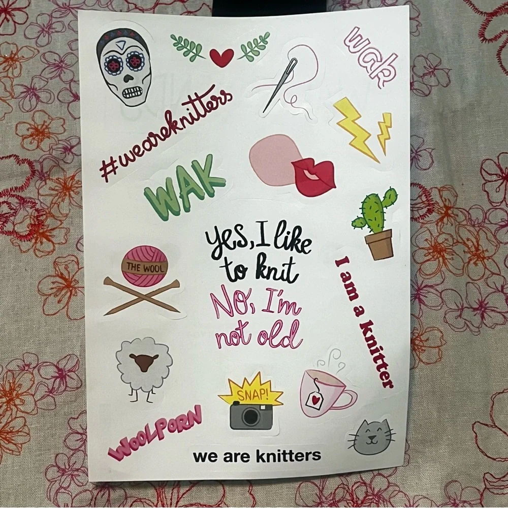 Free with purchase - Knitting Stickers